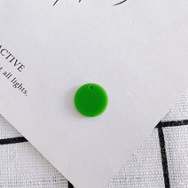 비즈공예 원석 DIY 쥬얼리 액세서리 컬러 라운드 펜던트 귀걸이 재료, 02 2