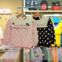 [코코리따] 마린 카라 DOT 맨투맨 CEMA231D2