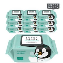 슈퍼대디 시그니처 미스터펭 민트 70매 10팩 70g, 미스터펭 민트 70매 10팩 (70g)