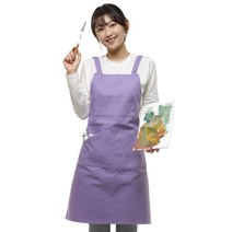 바미 컬러 앞치마 3종 버클형 화방 화실 공방 단체 앞치마 b0837, 연보라