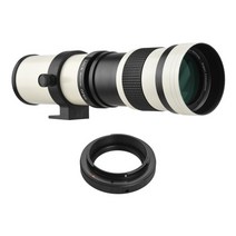 DSLR 렌즈 카메라렌즈 카메라 mf 초망원 줌 f8.3-16 420-800mm t 링, 하얀