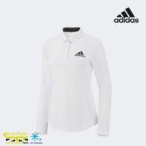 아디다스골프 여성 카라 쓰리버튼 티셔츠 화이트 FZ8469
