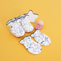 조아뜨 플라워 신생아 순면 손발싸개 SET 네이비