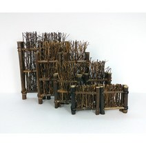 대나무 싸리 울타리 (대 중 소) 민속 정원 인테리어 전통 소품 미니 울타리