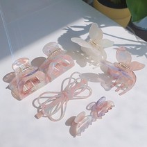 시원한 업스타일 헤어 프랑스 마블 자개 헤어핀 모음 (집게핀/자동핀)