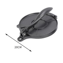 16/20cm DIY Tortilla Press Maker Aluminium Alloy Manual Corn Tortillas Dough Pressing Tools, Black 20cm