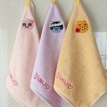 이름인쇄 어린이집_유치원_주방 고리수건 5매 모음, 1개, 01카카오프렌즈해피=튜브(블루)