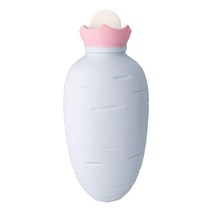 뜨거운 물 병 실리콘 만화 당근 모양 손 따뜻한 가방 물 채우기 방폭 따뜻한 주머니 홈 학생 성인, Light Gray