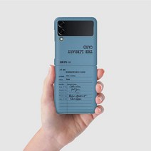 맥로이드 플랫노트 Z플립3 5G 도서대여카드 슬림 하드 케이스, 레드