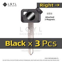 3Pcs 빈 키 오토바이 야마하 자석 도난 방지 잠금 VOX BWS JOG ZR 50 100 125 4V 용 포경 교체, 01 3 PCS Right