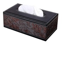 직사각형 티슈 박스 커버 가죽 라지 Kleenex 티슈 박스 홀더 커버 욕실 사무실 자동차 장식
