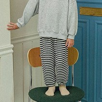 스엔스텔라 모찌단가라팬츠(2color) 유아 키즈 주니어 가을 데일리룩 캐쥬얼룩 단가라 밴딩팬츠