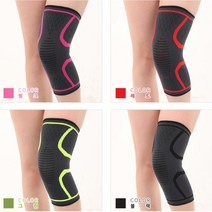 등산 통풍 실리콘 흘러내림 방지 무릎 보호대 관절염예방 안전한스포츠 군대입소선물, 레드