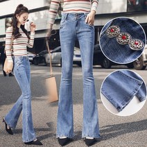 여성 스판 나팔 청바지 부츠컷 데님팬츠 뉴타임즈 A28