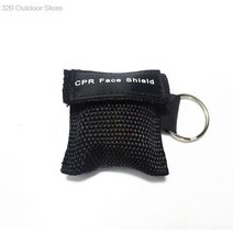 Dhl에 의해 200pcs 심폐 소생술 얼굴 방패 Resuscitator 마스크 일회용 응급 처치 기술 훈련 호흡 입 단방, 04 Black