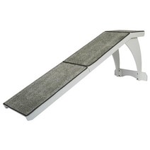 펫세이프 PetSafe 코지업 침대 경사로 강아지 및 고양이용 최대 120lb 튼튼한 나무 프레임 흰색 마감 처리 가구 등급 목재 하이 트랙션 카펫 설페이스 고령 애완동, White_Ramp