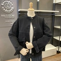 보니스팍스 NC02 차이나넥 포켓 데님 재킷 B38DJ010