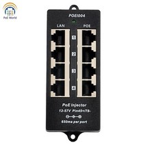 유니파잉POE World 4 포트 PoE 인젝터 10/100/1000Mbps 패치 패널 24v 패시브 MikroTik Unifi 용 802.3af, 01 POE-4 100mbps