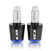 혼다 오토바이 7/8 인치 22MM 핸들바 핸드 그립 바 엔드 CB125R CB300R CB400 CB500X CB, 09 Black-Blue