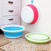 EFN046577캠핑 휴대 청소 대야 목욕 접이식 바께스 세차 양동이, XS블루 BL10923