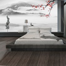 어울 AK 2038 매화산수화, 고품격 지사벽지(방염면제)