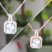 쥬골드 14k GP135큐빅스퀘어 14k목걸이 도금목걸이 패션목걸이 목걸이