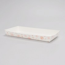 (DK) 일회용 떡포장 접시 사각 종이 용기 트레이 DK-4호 1박스 1000개