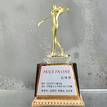 좋은상패 순금판 홀인원트로피 이글패 싱글패 골프트로피 JH09