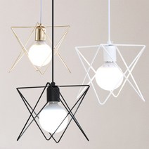 꿀벌라이팅 별1등 식탁등(블랙 화이트 골드), 4.별1등(블랙)+LED12W볼램프(노란빛)