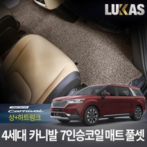루카스 4세대 카니발 코일매트 확장풀셋 카매트, 브라운, 확장-4세대 카니발 7인승상하트렁크 풀셋, 기아(LU코일), 기아