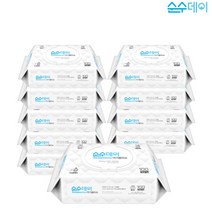 100매 10팩 대용량 순수데이 베이직 캡형 아기물티슈 유아 영유아 손입티슈 아이물티슈 도톰한 두꺼운 깨끗한