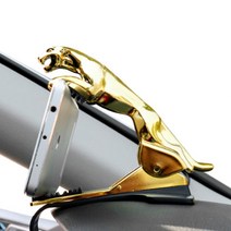 특이한모양 차량휴대폰거치대 계기판위 부착식 동물 악어입형 핸드폰 갤럭시 아이폰, 골드