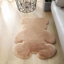카펫 카페트 발매트 곰돌이 쇼파매트 보들보들 도톰 아이방꾸미기, 브라운