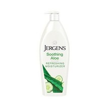 Jergens 수딩 알로에 리프레싱 바디 로션 알로에 베라 바디 핸드 모이스처라이저 21 Fl Oz 일루미네이팅 하이드랄루센스 블렌드 오이 추출물 함유 과 전문의 테스트 완료, 21 Fl Oz(1팩)_수딩 알로에 리프레싱 로션