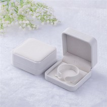 명품 원목 주얼리 보관함벨벳 팔찌 상자 목걸이 보석 보관 케이스 제안 약혼 웨딩 카운터 디스플, 01 WHITE