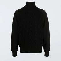 [닐바렛] [명품] 22FW 블랙 하이브리드 터틀넥 BMA051 T607C 0101 375