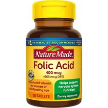 Nature Made Folic Acid 네이처 메이드 엽산 400mcg 250타블렛