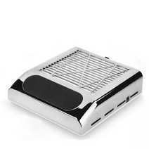 네일흡진기 새로운 80w 조정 가능한 고성능 전문 네일 진공 청소기 데스크탑 네일 더스트 클리너 네일 집진기 홈 네일 살롱, 우리를, 은색 상자