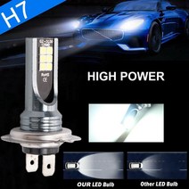 라이트 램프 호환 Led 자동차 전조등 전구 빔 키트 H1 H3 H4 H7 H11 흰색 Auto12w 12v 헤드라이트 26000lm 안개 6000k 24v 전원 1 개, [02] H3