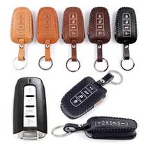 럭셔리 쌍용A 코란도C 스포츠 차키홀더 4버튼 이태리 천연 가죽 차키 케이스 스마트키 키 홀더 커버 자동차 새차 선물 각인, 블랙 Black