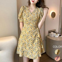 스타일아유 랩 브이넥 플라워 원피스[AYN6OP514A]