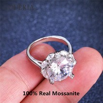 반지 골드 실버 다이아 여성 5CT 모이사나이트 18k 화이트 도금 4 프롱 몸집이 작은 트위스트 포도 나무 다이아몬드 약혼 약속 선물 신부 보석