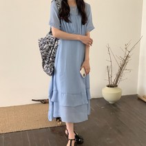 타니즈 퍼센트 쉬폰 프릴 롱원피스