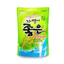자연에좋은주방세제 야채과일세척용 1종세척제 안심설거지 쌀추출물, 1200ml, 1개