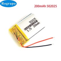 리튬폴리머 1-5pcs 3.7V 200mAh 502025 리튬 폴리머 리튬-DVR advocam FD 비디오 레코더 등록 기관 052025 용 Po 충전식 배터리 셀, 2.2pcs