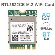 중고 M.2 NGFF RTL8822CE WiFi 네트워크 카드 무선 WLAN 블루투스 5.0 802.11ac 867Mbps wifi 모듈 컴퓨터 액세서리