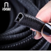 CYJ 자동차 문콕방지 몰딩 도어 가드 U형스테인레스 PVC특수고무 충격완화 풍절음차단, 그레이, 10M+작업망치