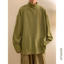 반폴라 맨투맨 남 추동 빈티지 데님 긴팔티셔츠 오버사이즈 기모 이너라이너 스키 맨투맨