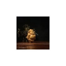 Chung kuel 나무 부처님 동상 중국어 절묘한 회양목 조각 악마 슬레이어 종 쿠이 인형 홈 장식 파인, 1pcs