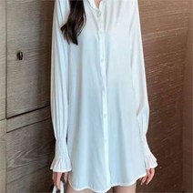 오노마 오노마 ONM F6400 손목 주름 화이트 카라 블라우스 코디 출근룩 (9207235)